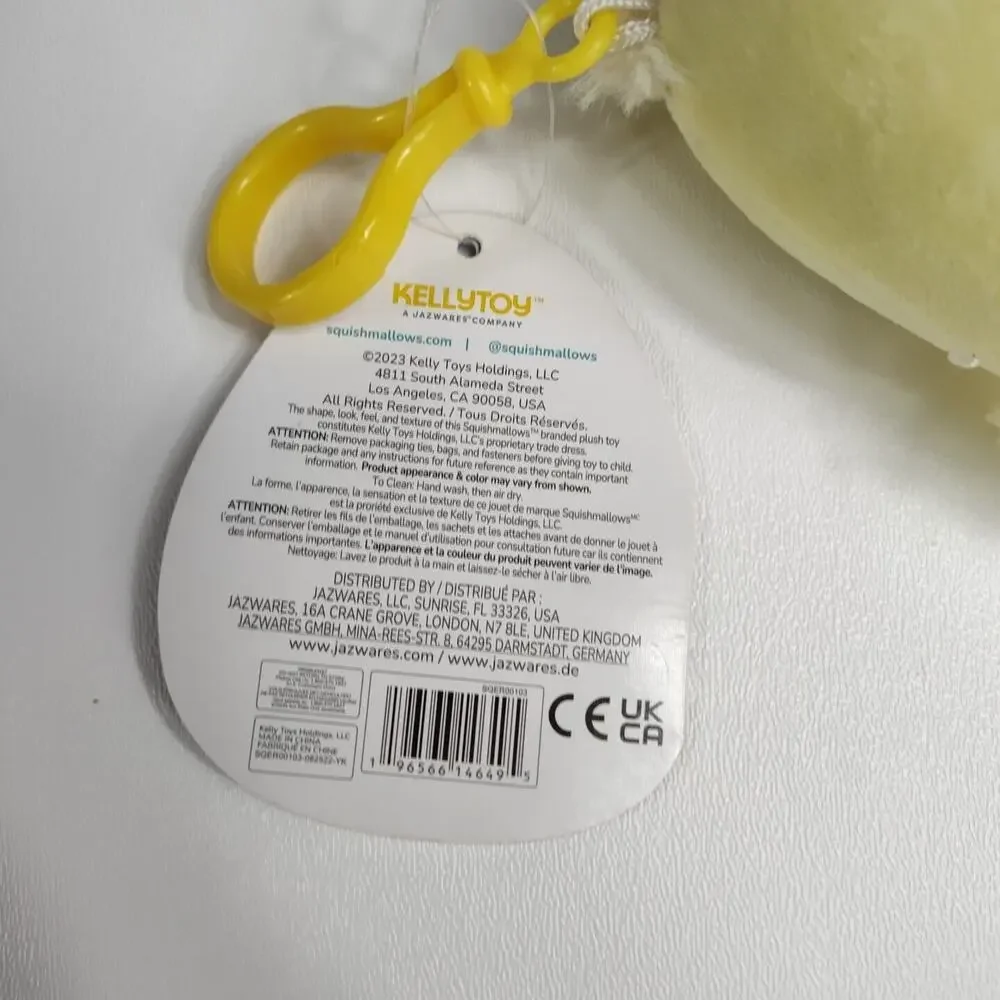 Squishmallow Aimee The Chick Easter 3 Inch‎ Clip NWT